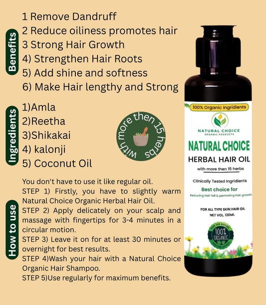 Natural Choice Organic Hair Oil & Shampoo Bundle